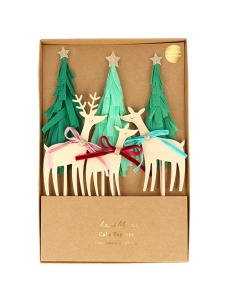 Cake Toppers Reindeer Family (6τμχ)