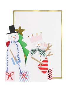 Meri Meri Snowman Family Concertina Christmas Card