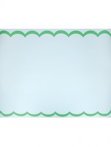 Ράνερ Διακόσμισης Scalloped Edge Blue Green 