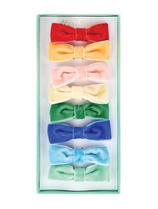 Κλιπ Rainbow Velvet Bow Hair Clips