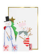 Meri Meri Snowman Family Concertina Christmas Card